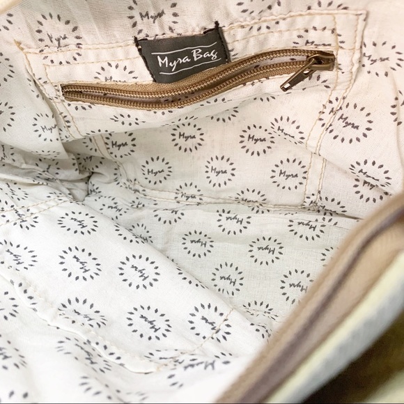 Myra Staggering Across Body Bag Chevron Canvas Bag! - Picture 7 of 7